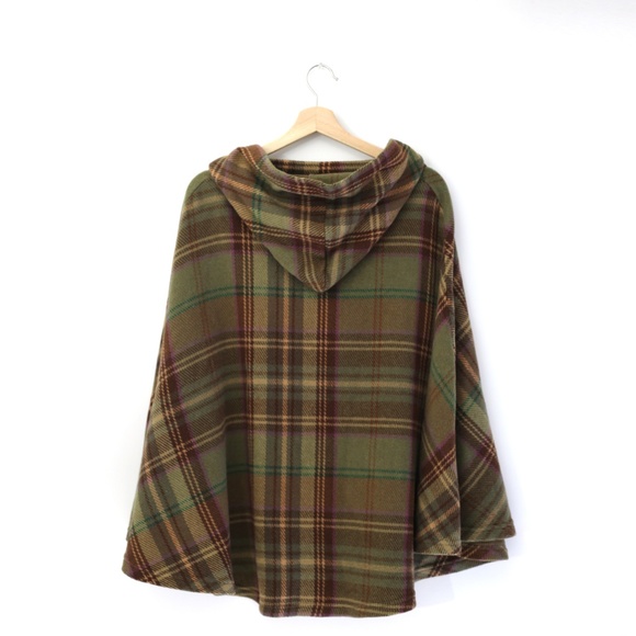 Lauren Ralph Lauren Plaid Wool Poncho - Picture 4 of 6